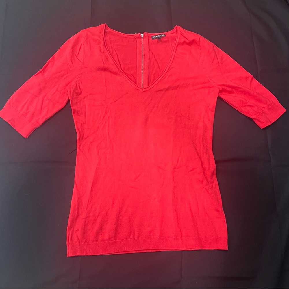 NWOT! Express | Light Sweater with half sleeves | Coral Red | Medium